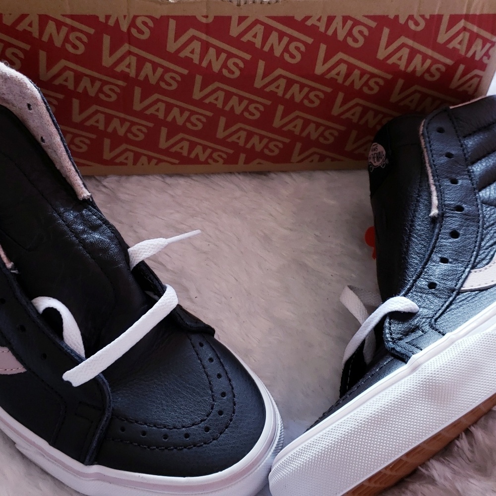 Womens Sk8 Hi Reissue Leather Flannel Violet - Picture 6 of 7